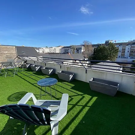 Grand Studio, Belle Terrasse Avec Vue * Нант