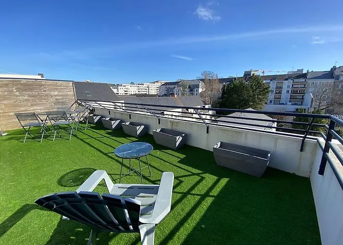 Grand Studio, Belle Terrasse Avec Vue * نانت