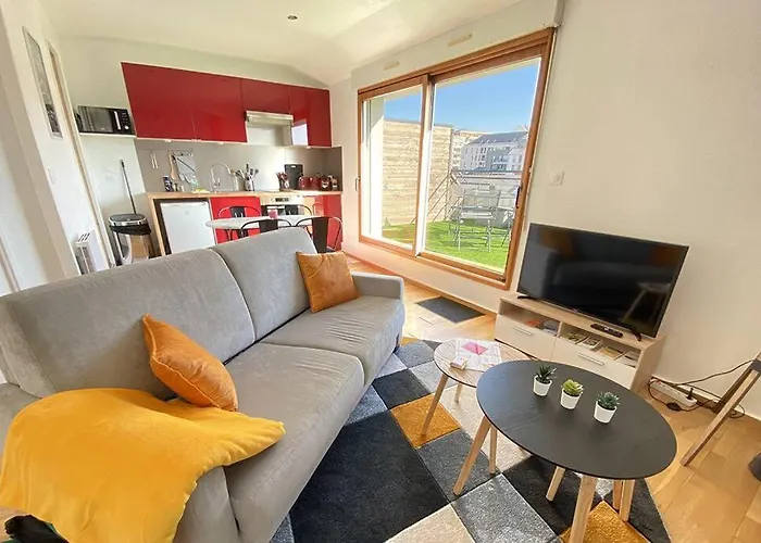 Grand Studio, Belle Terrasse Avec Vue شقة نانت